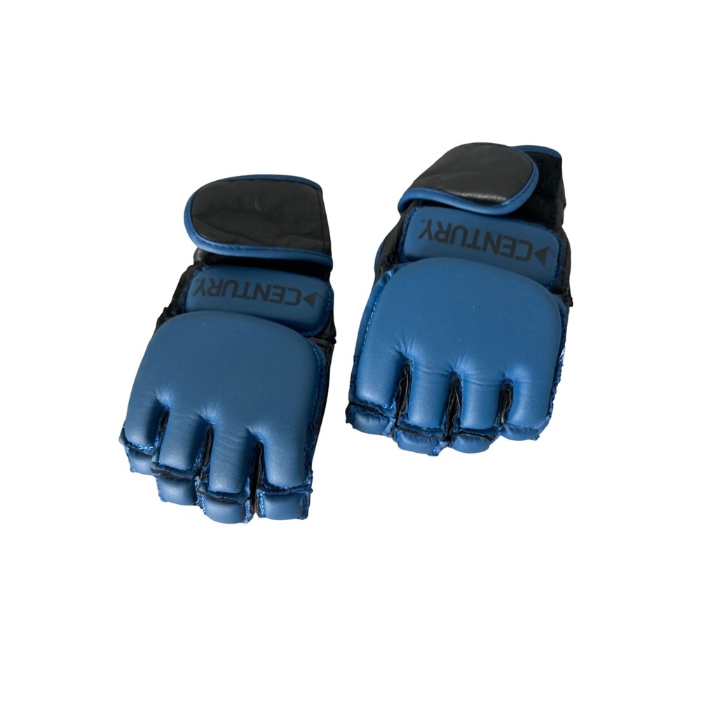 Century‎ MMA Sparring Gloves Blue Black Padded Grappling Martial Arts S/M